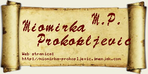 Miomirka Prokopljević vizit kartica